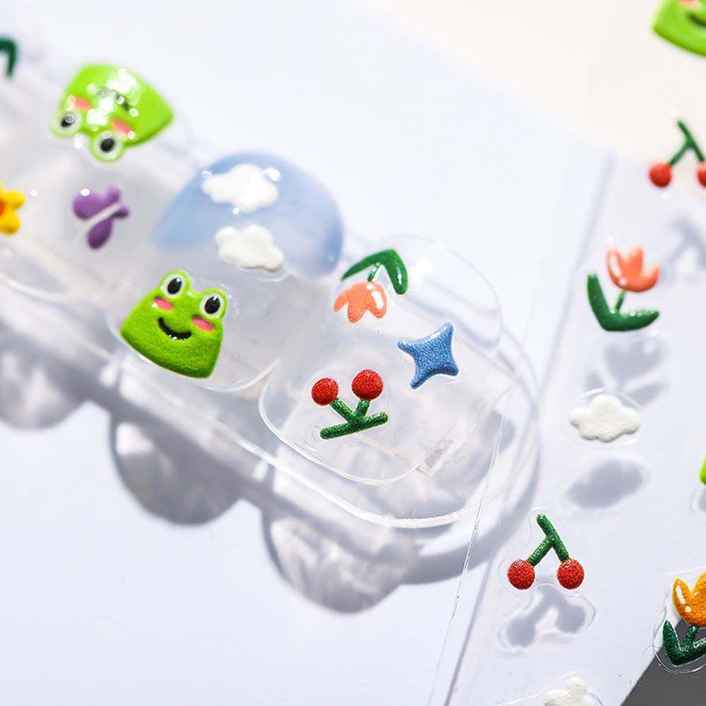 OCEANMAP Miếng Dán Trang Trí Móng Tay 5D Thời Trang