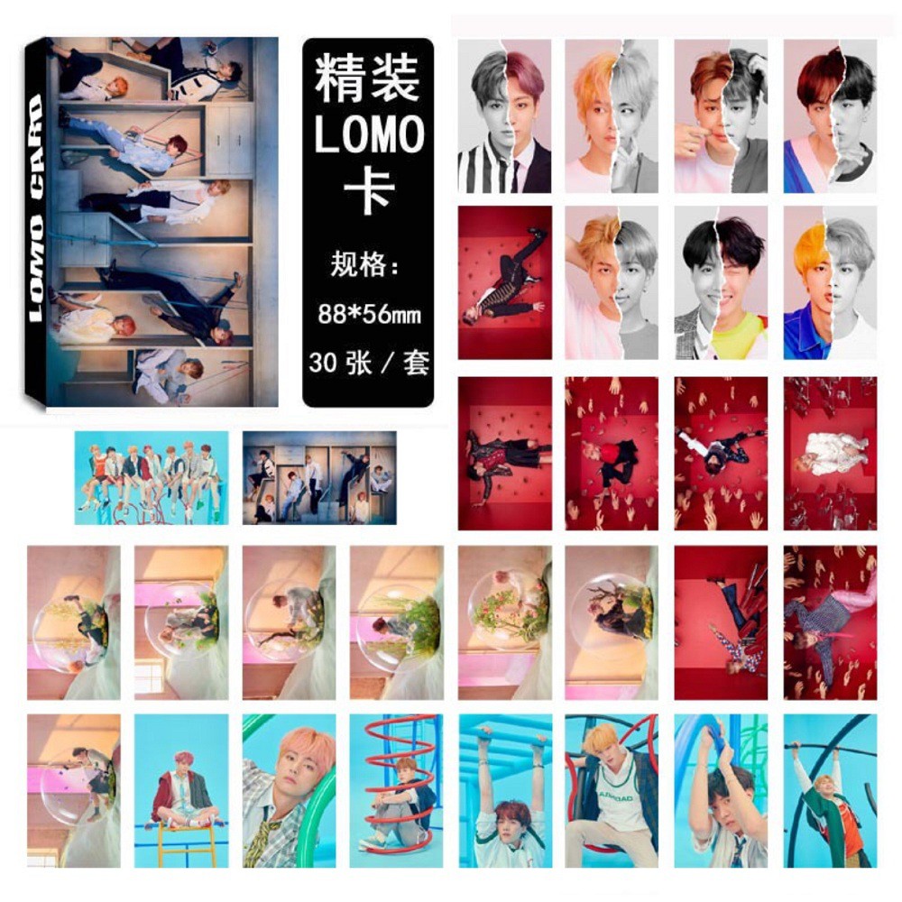 LOMO CARD 15 MẪU 30 TẤM ẢNH KPOP BTS