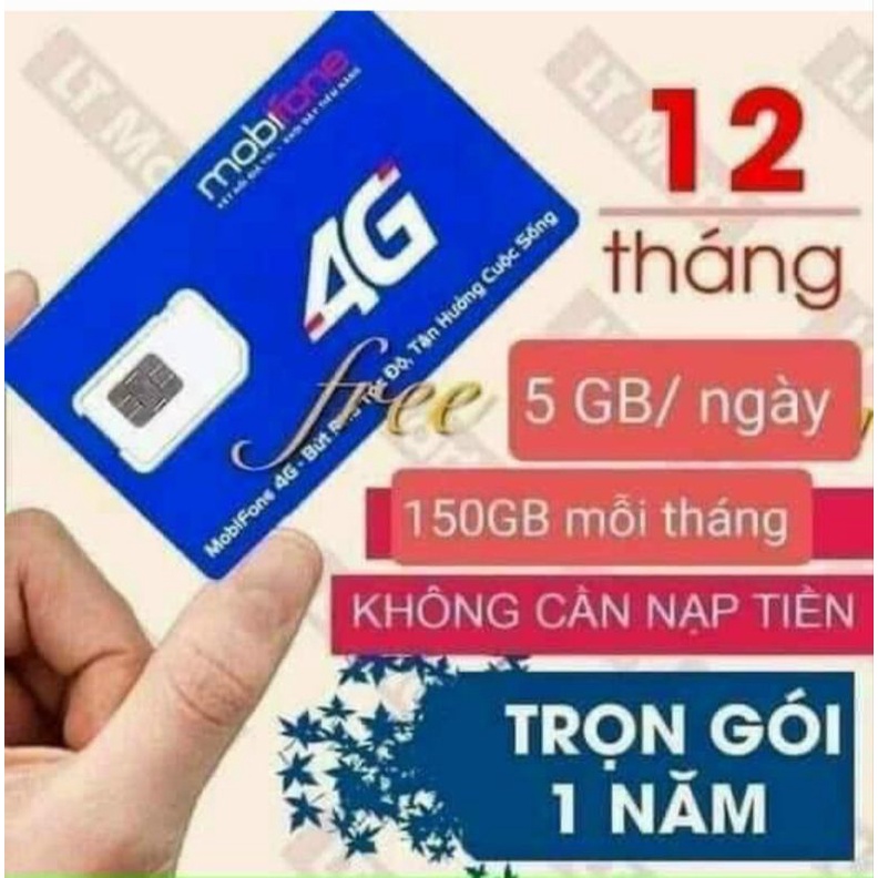 SIM 4G MOBIFONE 12MDT50_ LOẠI KHÔNG NGHE GỌI
