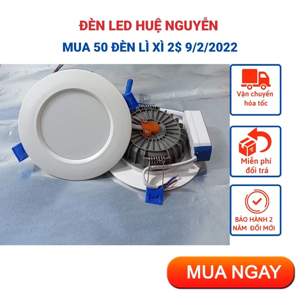 A03 Đèn Âm Trần 7w 3 màu ĐẾ ĐÚC ,Đèn MẮT Trâu trang trí trần thạch cao