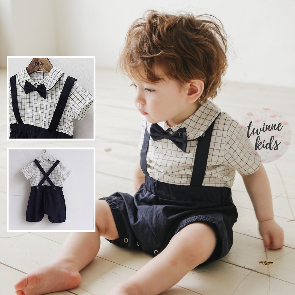 [Johny Baby] Bộ đồ liền thân, bodysuit công tử chất liệu cotton bé trai 3-24 tháng