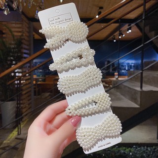 Sét 5 cái kẹp tóc ngọc trai Hàn quốc