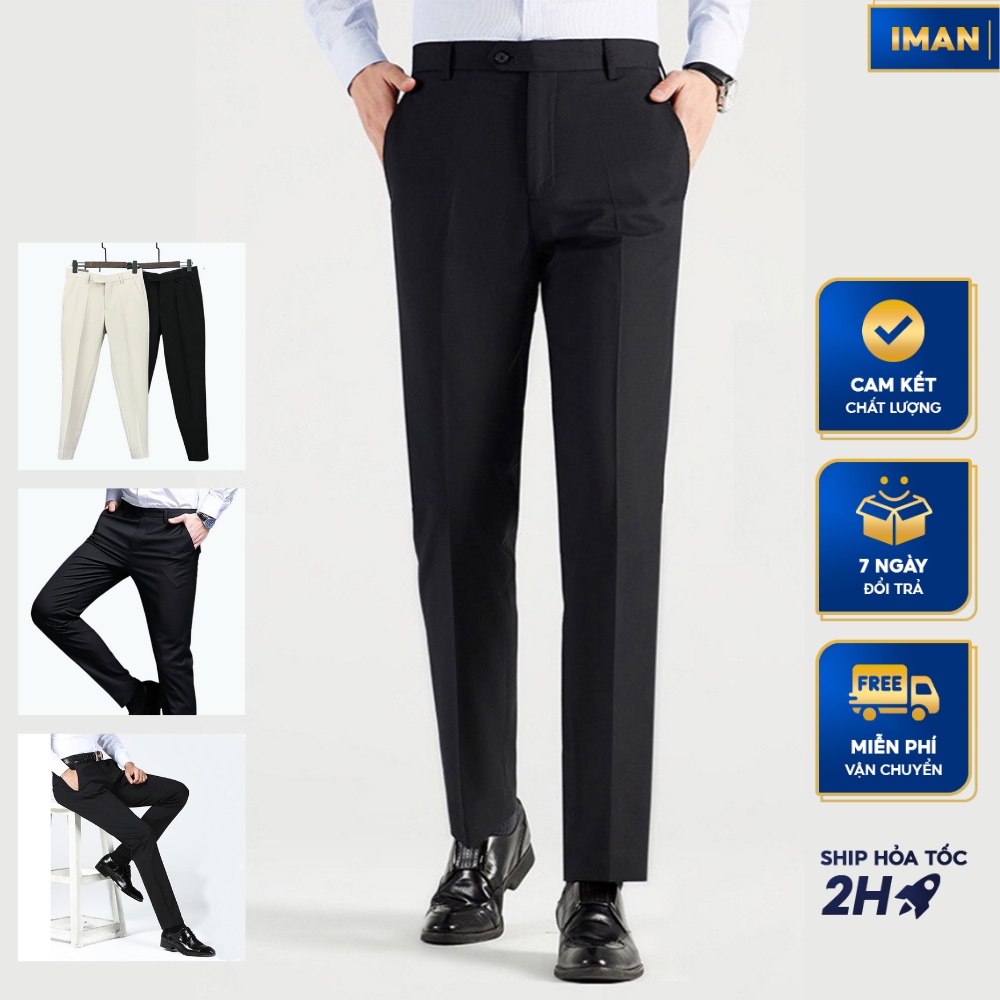 Quần Tây Nam Công Sở iMan Store [Cao Cấp], Quần Âu Nam Hàn Quốc Vải Chéo Cao Cấp Co Dãn, Chống Nhăn Xù - Hàng VNXK