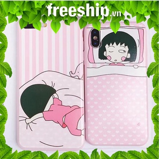 Ốp lưng iphone Cute Chi-bi Maruko Sleeping ip 6 6s 6 plus 7 8 plus x xr xs max 11 pro max (a154)