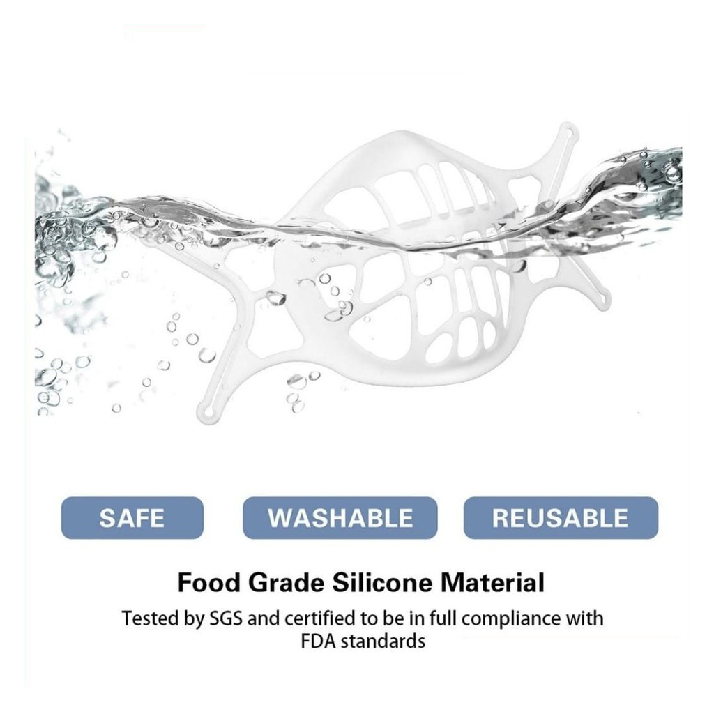 Giá Đỡ Mặt Nạ 3D Bằng Silicon Mềm Hỗ Trợ Thở Vào Khuôn Mặt