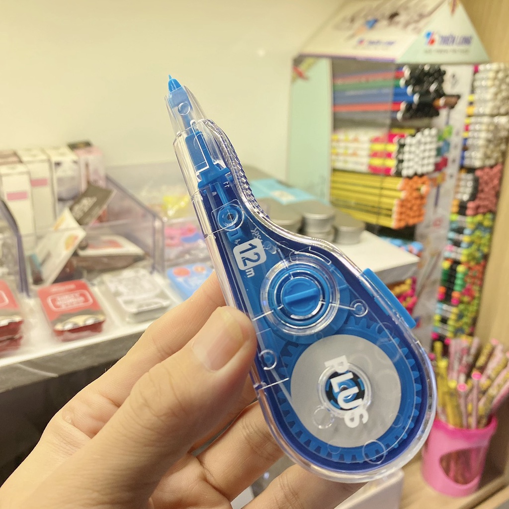 Bút xóa kéo Plus cao cấp hàng Việt Nam thay thế ruột dễ dàng