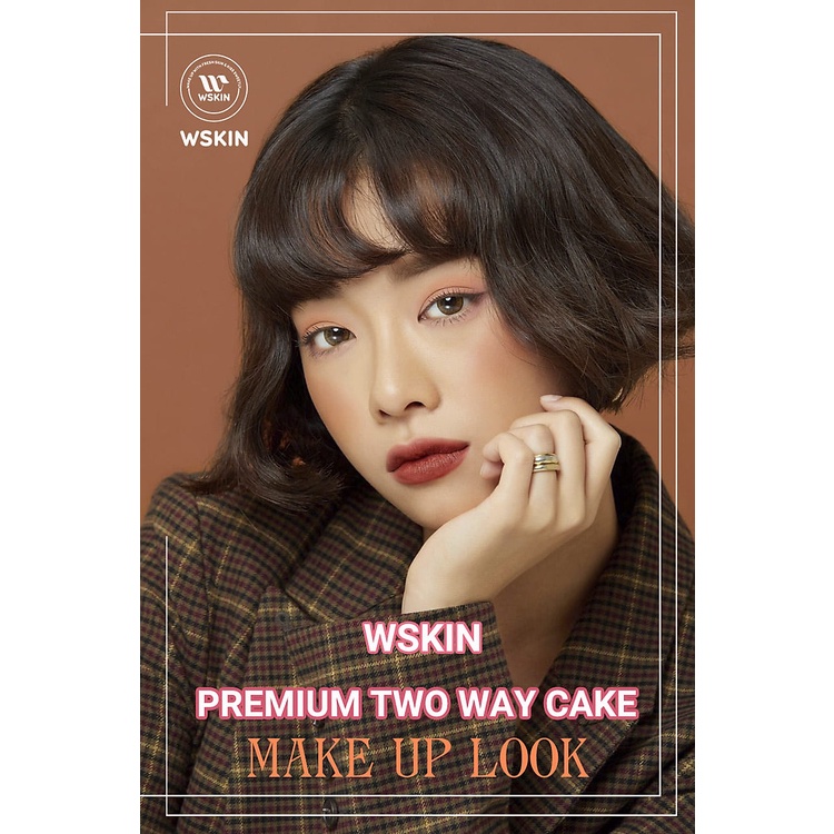 Phấn Nén Đông Y Cao Cấp Kiểm Soát Dầu WSKIN Premium Two-way Cake (Tặng 1 lõi sơ cua)