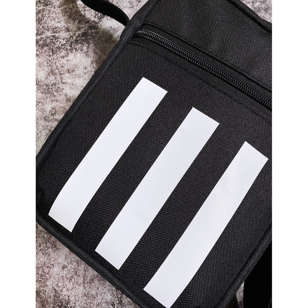 Túi đeo chéo Mini nam nữ Thời trang màu đen - Mini Bag - ESSENTIALS 3 - STRIPES GN1928