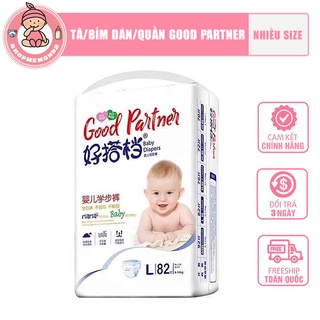Tã/Bỉm dán/quần Good Partner size S112/M96/M92/L82/XL76/XXL72 nhiều miếng siêu tiết kiệm