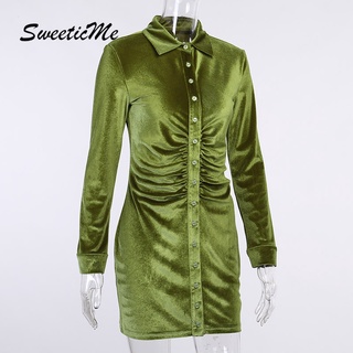 Váy mỏng xếp li mới dành cho nữ SweeticMe