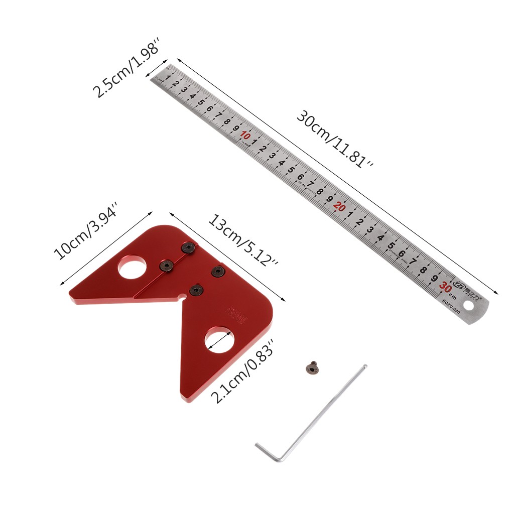 ♥♥45 Degree Scriber Round Center Line Drawing Ruler Gauge Carpenter  Tools