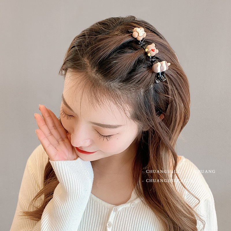 Kẹp TóC HìNh GấU Cà Phê Dễ Thương Cho Bé GáI