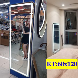 Gương soi toàn thân cao cấp đèn led cảm ứng 3 chạm thông minh kích thước 60x120 - guonghoangkim