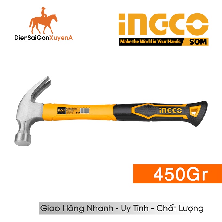 INGCO Búa Đinh - Búa nhổ đinh 450g INGCO HCH80816 [chính hãng] - điện sài gòn xuyên á