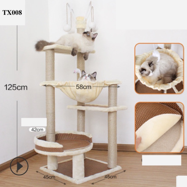 Cat Tree/ nhà cây cho mèo, hàng cao cấp , mèo chơi thoải mái