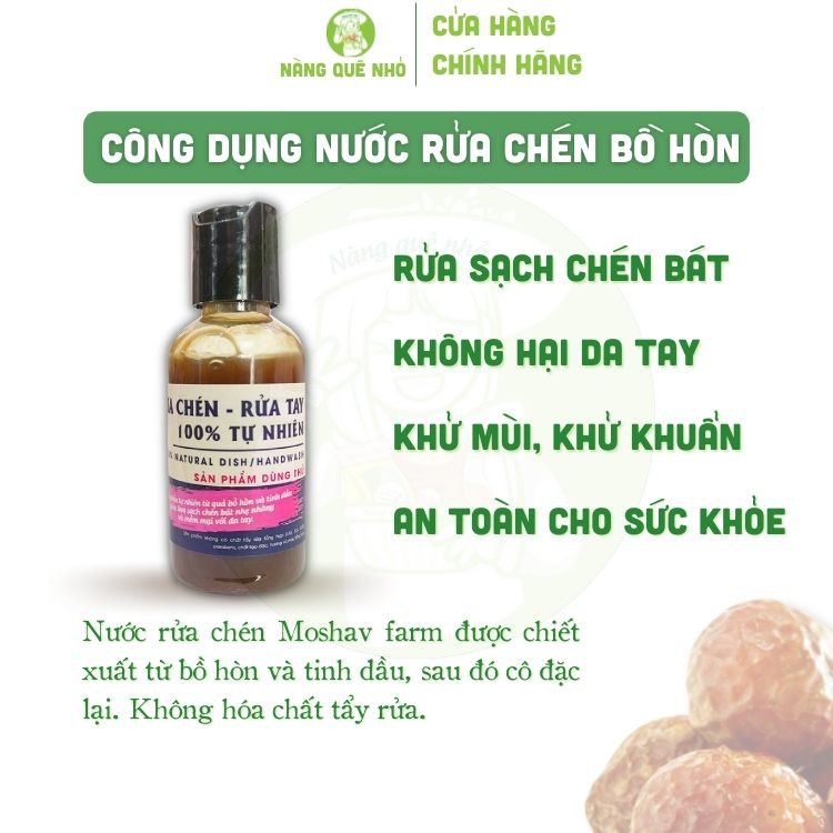 Nước Rửa Chén Bồ Hòn The Moshav Farm Size Mini