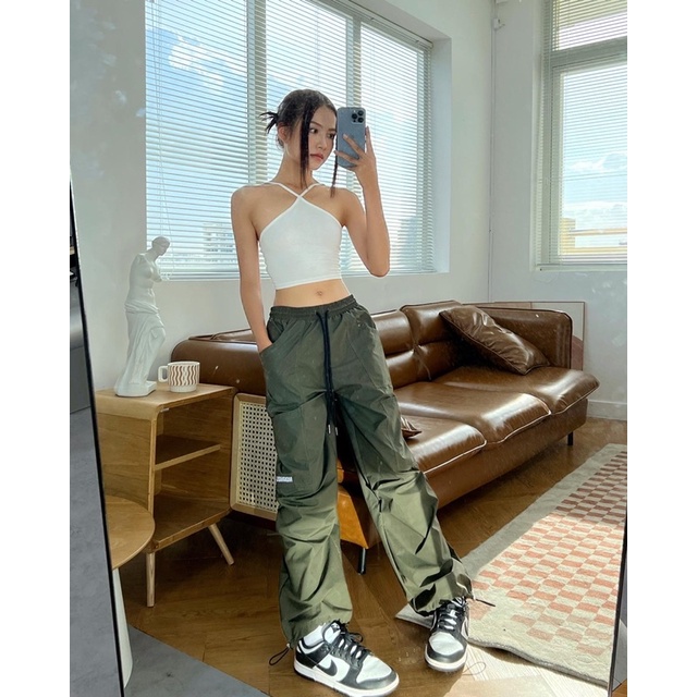 QUẦN DÙ FORM RỘNG - NYLON LOGO PANTS NORMOS