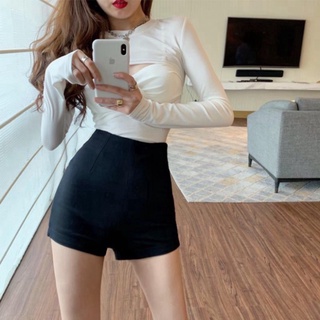 Quần short nữ lưng cao ống rộng đũi đẹp cạp cao ulzzang quảng châu chất đẹp