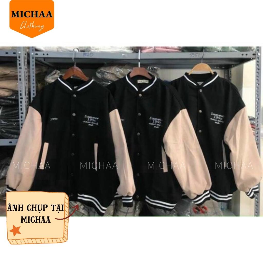 Áo Khoác Bomber Nỉ 199X Nam Nữ Ulzzang Unisex Chống Nắng Kiểu Basic 1 Lớp - MICHAA