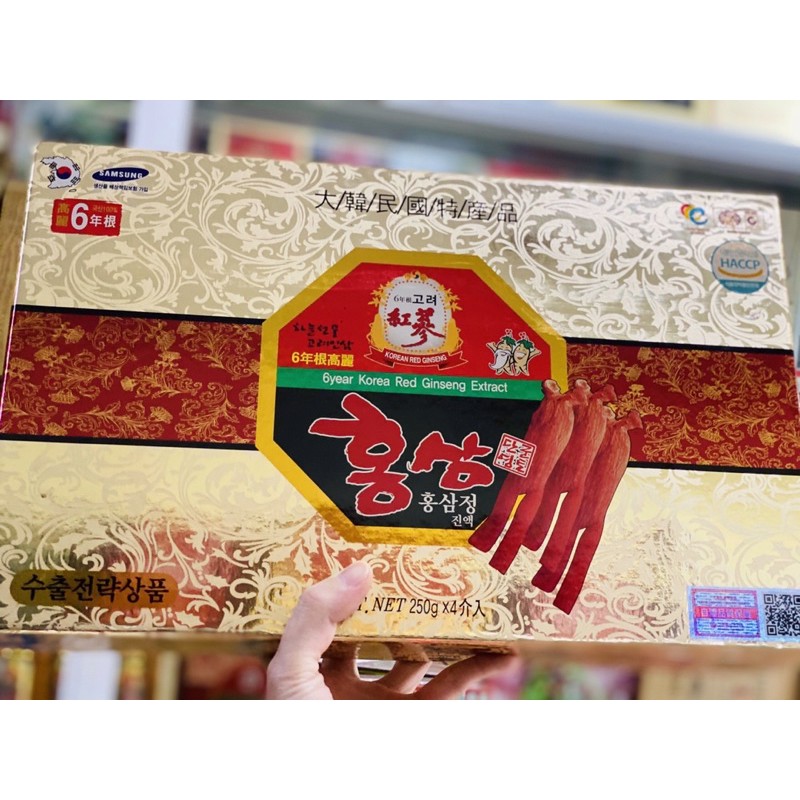 [SALE TẾT] Cao Hồng Sâm Kanghwa Hàn Quốc, Hộp 4 Lọ x 250gr