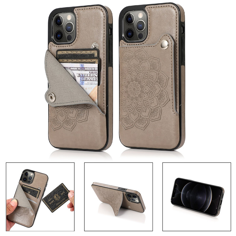 Ốp lưng ví có ngăn đựng thẻ đa năng cho IPhone 12 IPhone11 Pro Max MIni iPhone 13 Pro max case