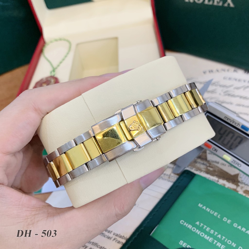 Đồng hồ nam Rolex mặt tròn toạ độ dây kim loại chống nước cao cấp DH503 Shop404