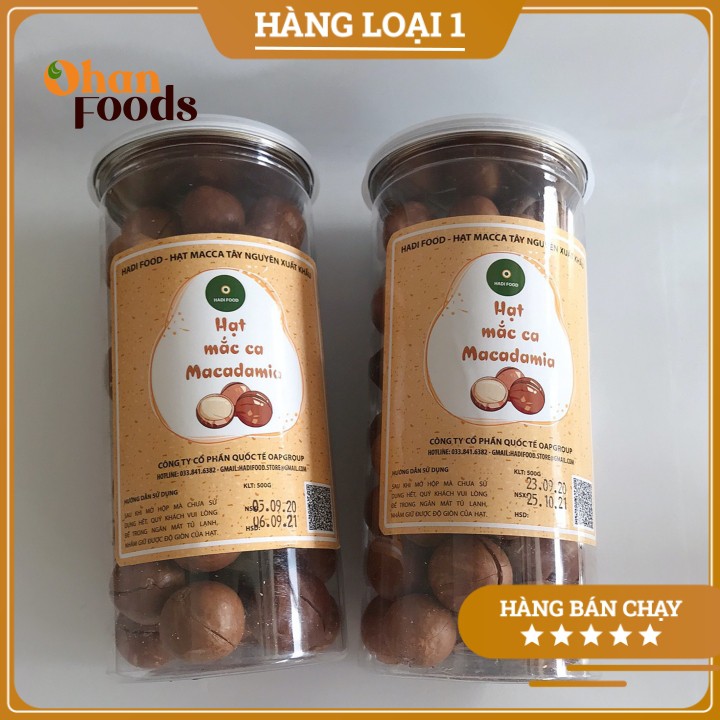 Hạt Macca Daklak Hàng Công Ty Hadi Food Loại 1 Nứt Vỏ Tự Nhiên Cam kết Chất Lượng 450 gram,Freeship