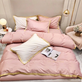 Drap lụa Celine Dream 4 món, chăn kèm ruột sẵn