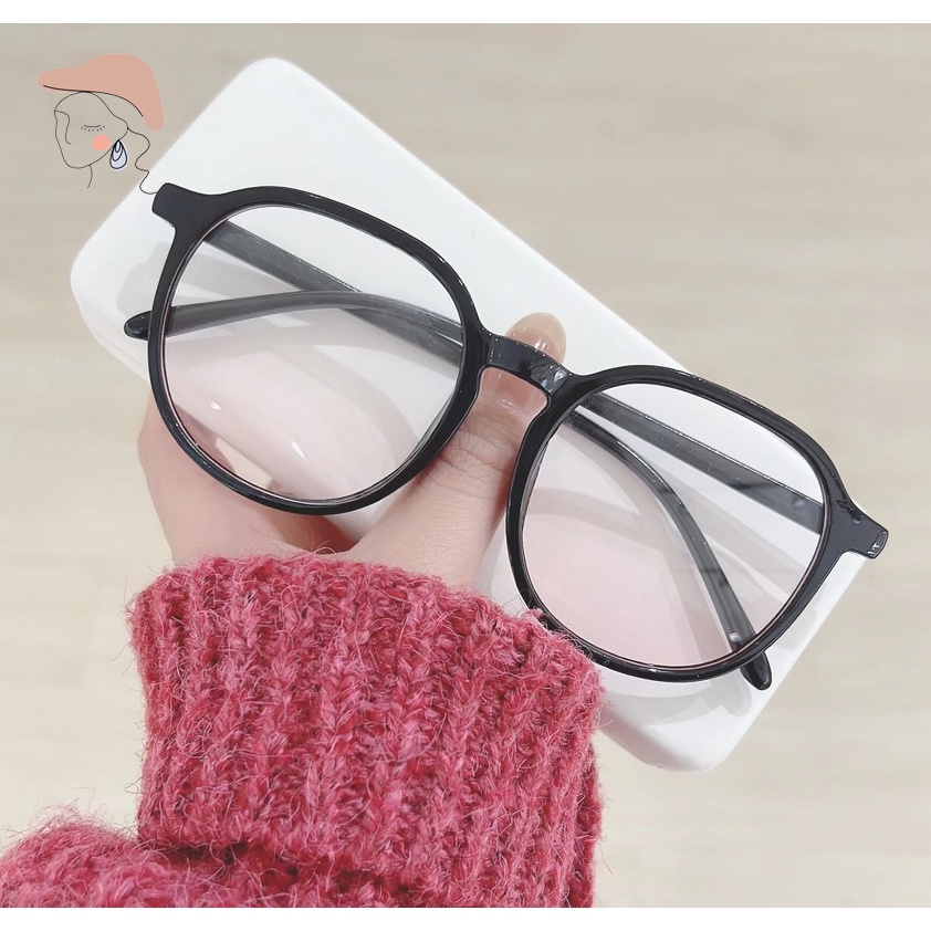 Kính Cận Trong Suốt Chống Bức Xạ Ánh Sáng Xanh Kiểu Hàn Quốc Cho Nữ