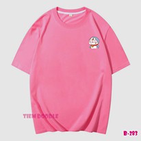 Áo Thun Nam Nữ Tay Lỡ Unisex Phông Trơn Oversize Form Rộng Basic Tee Hình DORAEMON LOGO