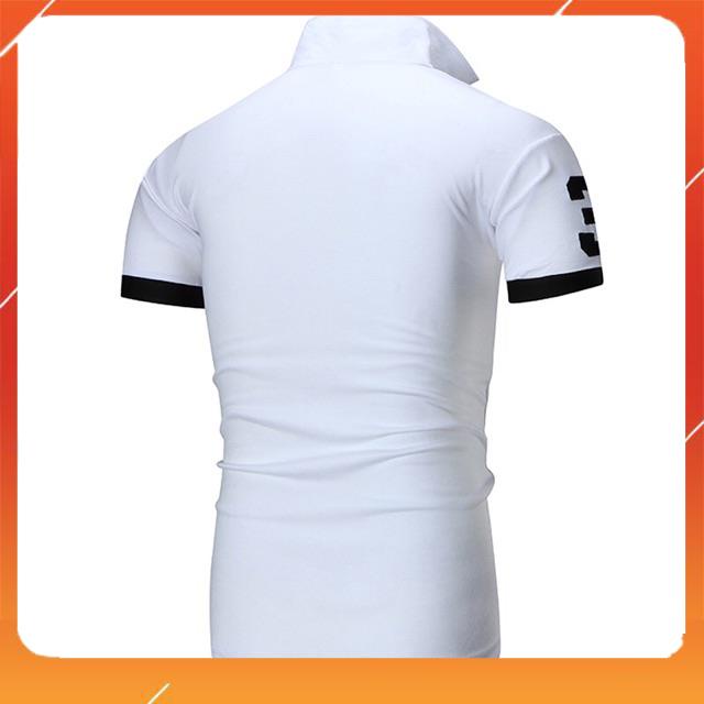 Áo thun nam polo cổ bẻ ngắn tay Tmost 44 có 2 màu đen,trắng vải cotton mềm mát