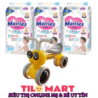 Combo 3 gói tã dán/quần merries nội địa nhật nb90/s84/m64/l54/xl44/m58/l44/xl38/xxl26