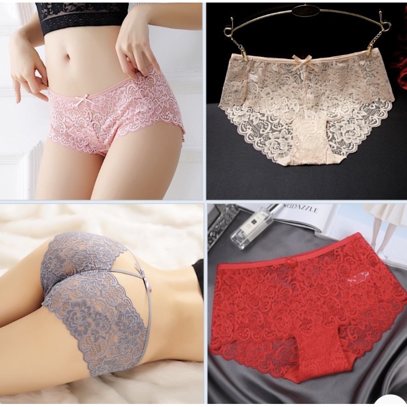 Quần lót ren nữ mềm mại kiểu dây sau gợi cảm - 136