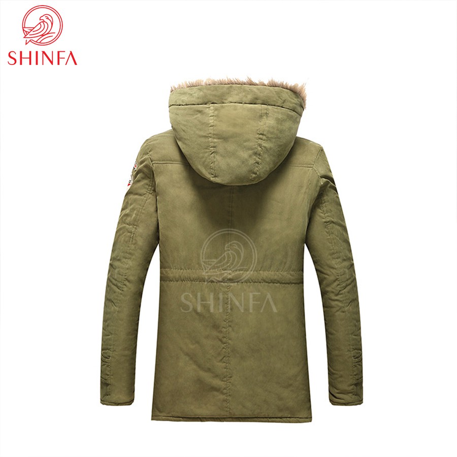 Áo khoác nam có mũ trùm đầu lót lông cừu siêu ấm SHINFA phong cách Hàn Quốc - XA01
