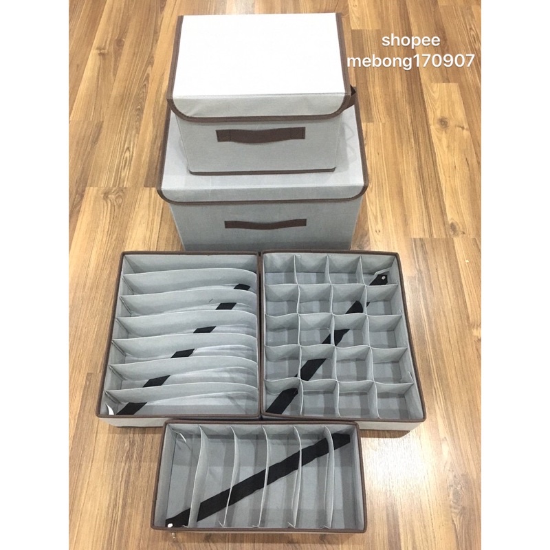 Combo 5 Hộp Đựng Quần Áo, Tất, Đồ Lót Tiện Gọn Dễ Tìm Phong Cách Nhật Bản (Storage Box)