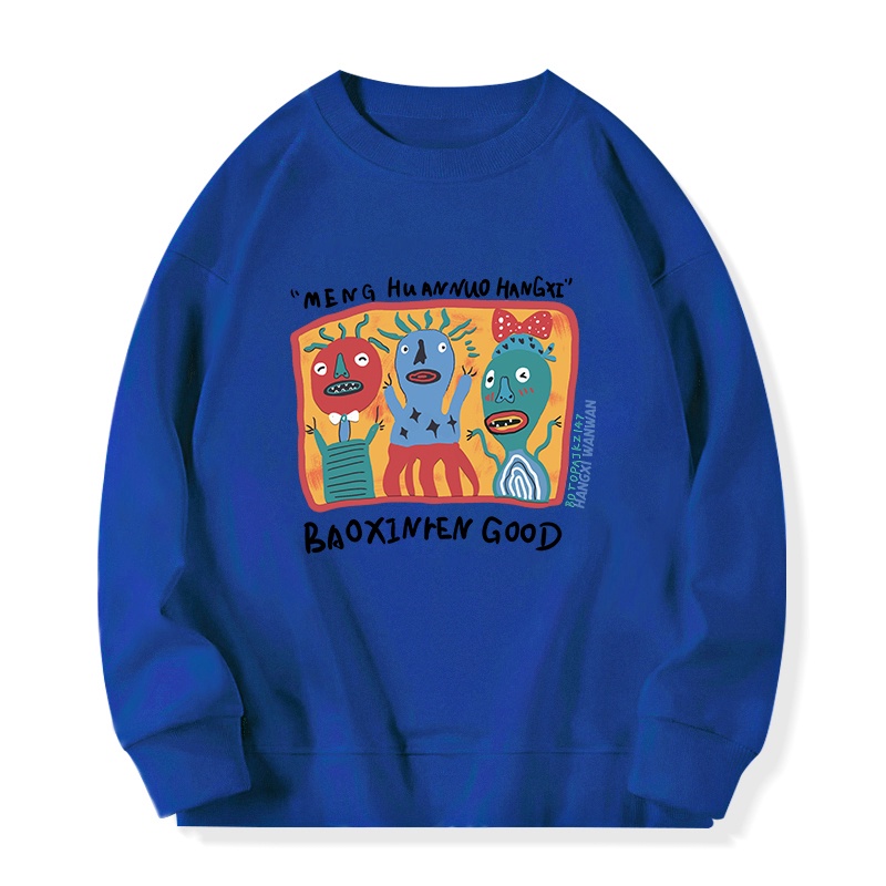 NRVP Áo thun tay dài oversize in họa tiết phong cách Hàn Quốc cho nữ