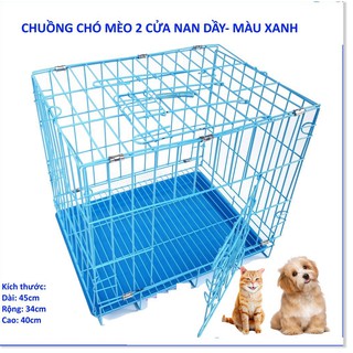 SD- HN- SD45 Lồng cho thú cưng dạng gấp gọn sơn tĩnh điện dùng để làm chuồng nuôi chó mèo Màu Ngẫu nhiên