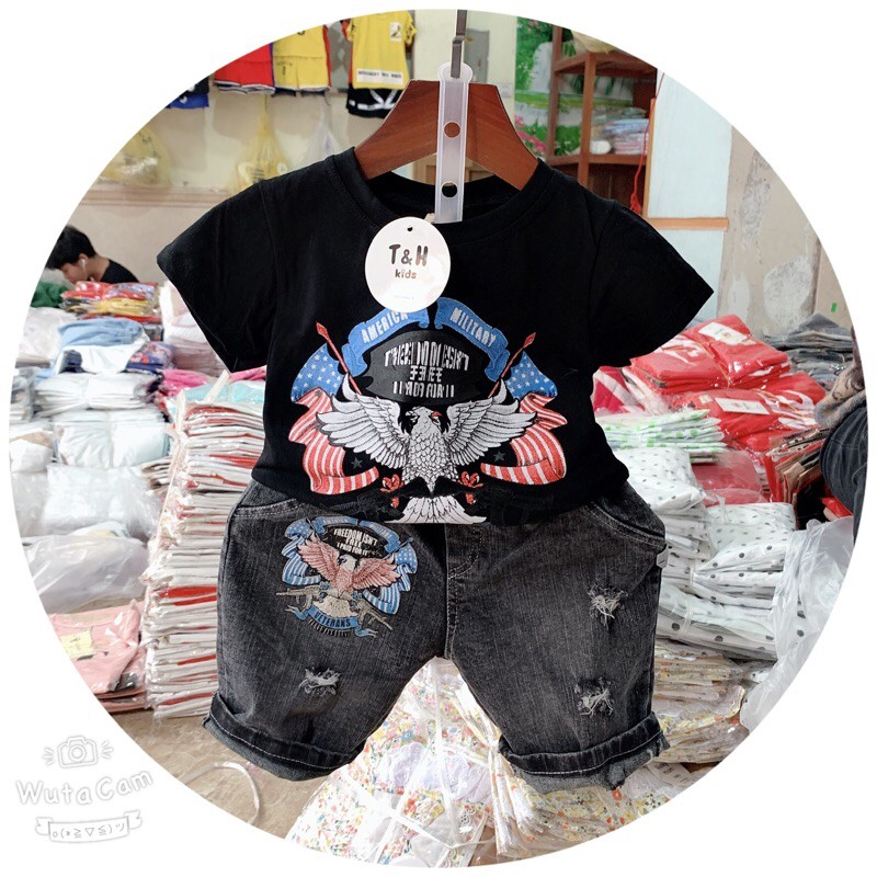Combo Quần Áo ➢ ➣ ➤ Quần Bò Áo cottong trẻ em nam thời trang sành điệu