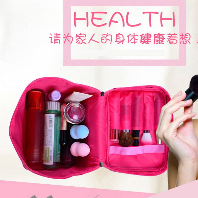 Túi Đựng Mỹ Phẩm Sức Chứa Lớn Họa Tiết Chữ Độc Đáo Zdh012