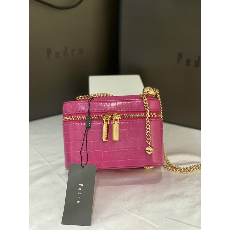 Túi p.e.d.rio hộp vanity da vân Pinky | BigBuy360 - bigbuy360.vn