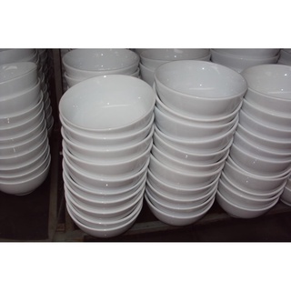 Bộ 10 Chén Ăn Cơm Sứ Trắng Trơn