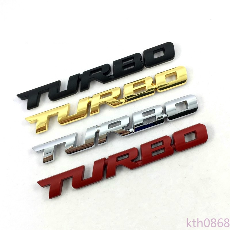 Miếng Dán Logo Turbo Bằng Kim Loại Cho Xe Hơi