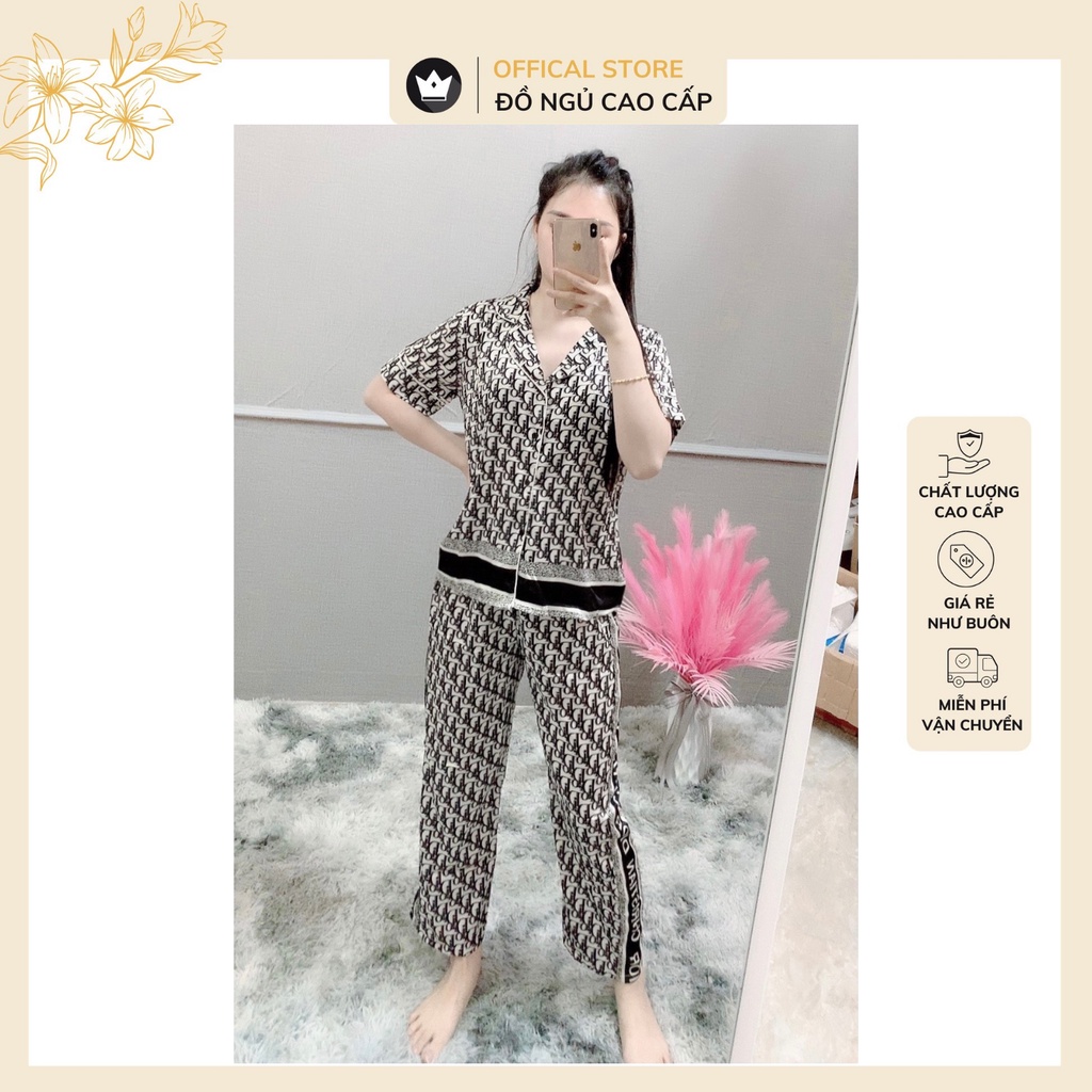 Đồ bộ Pijama - Bộ lụa Latin Dài tay cao cấp vải mềm mại, họa tiết nhẹ nhàng, trẻ trung | BigBuy360 - bigbuy360.vn