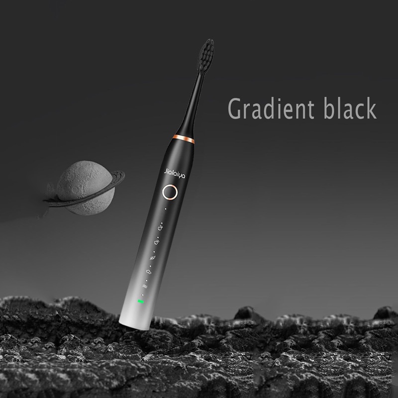 Bàn Chải Đánh Răng Điện Tử Siêu Âm 5 Chế Độ Làm Trắng Răng Tự Động JIALAIYA Kèm 5 Đầu Bàn Chả