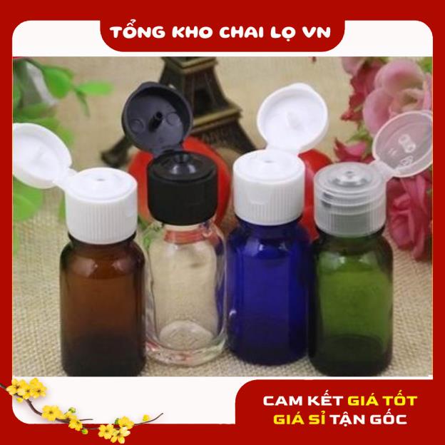 Chai Chiết Mĩ Phẩm ❤ SIÊU RẺ ❤ Chai nắp bật thủy tinh 5ml,10ml nâu,trong , phụ kiện du lịch