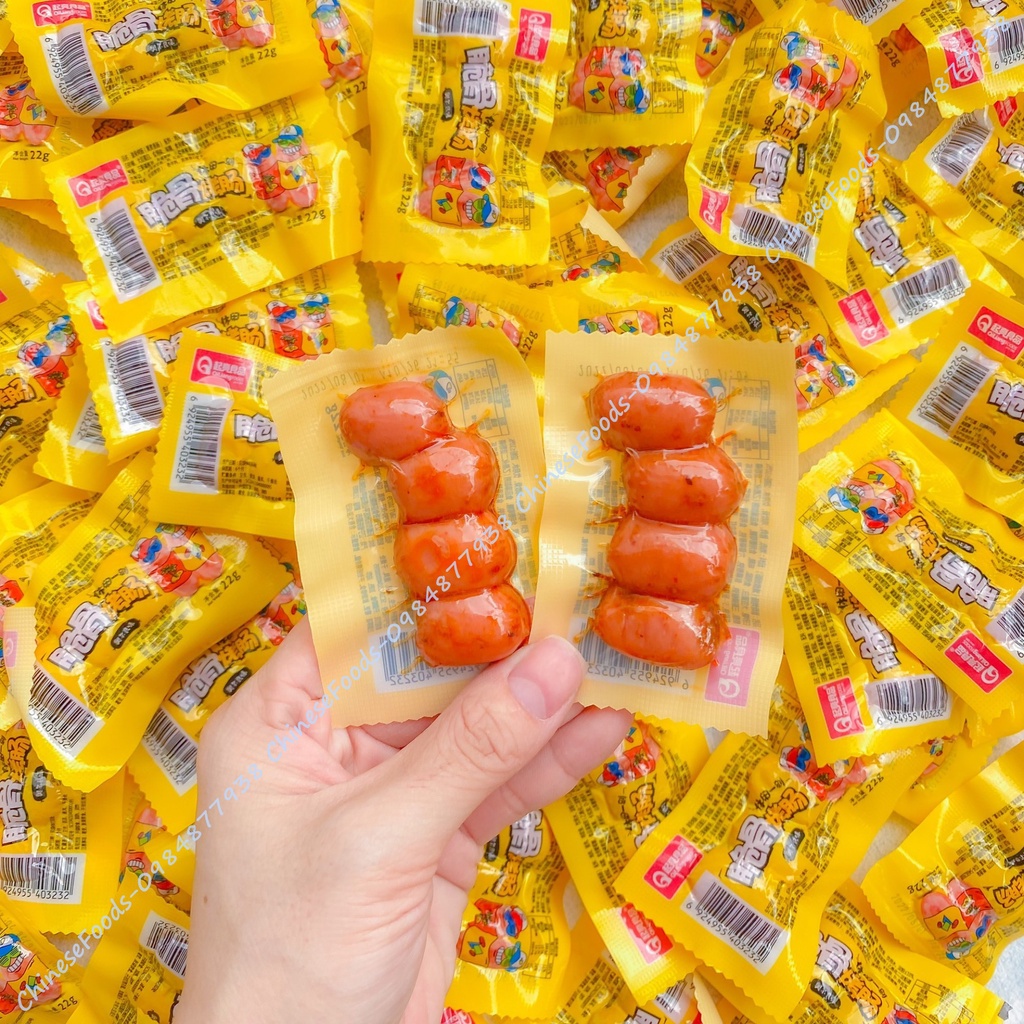 Xúc Xích Bi Sụn 4 Vị Loại 1, Xúc Xích Cay, Xúc Xích Sụn, Xúc Xích Nhỏ Tiện Dụng