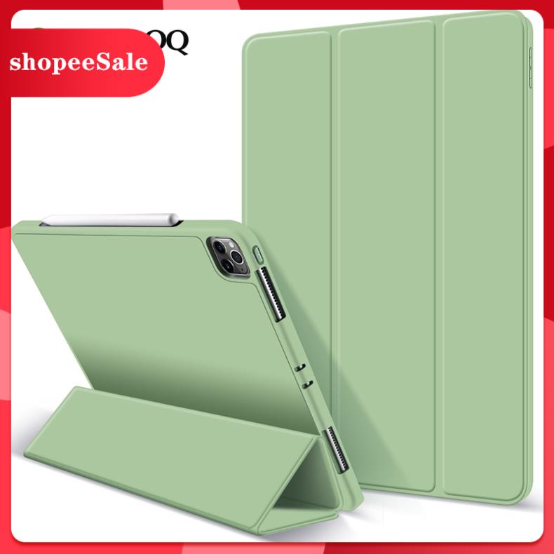 Bao da máy tính bảng nắp gập có khe đựng bút và chế độ thức/ngủ thông minh cho iPad Pro 11 12.9 2020