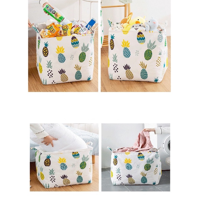 Túi đựng quần áo chăn màn bằng vải không thấm nước, giỏ đựng đồ đa năng size to 100 lít FAMAHA