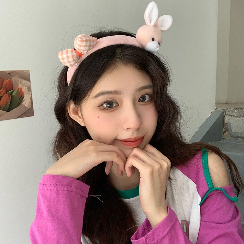 Băng Đô Cài Tóc Đính Nơ Bằng Vải Bông Dễ Thương Thời Trang Thu Đông Cho Nữ