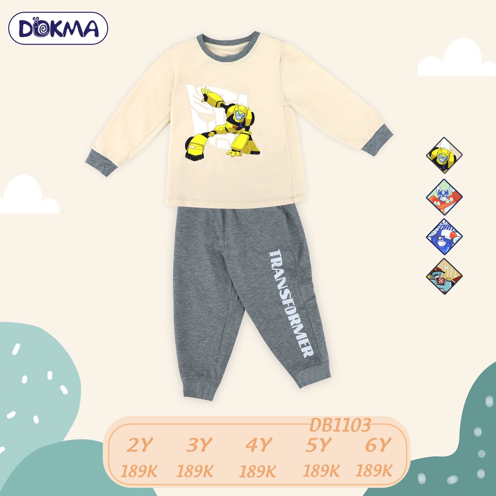Dokma - Bộ dài tay cotton USA cao cấp 2-6y BD787 DB1091 DB1103
